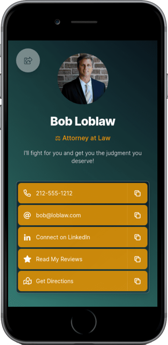 Digital Business Card on Mobile